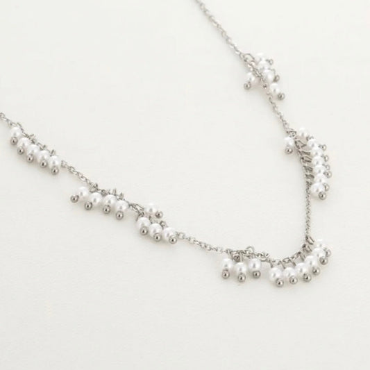 Pearls Necklace Silver