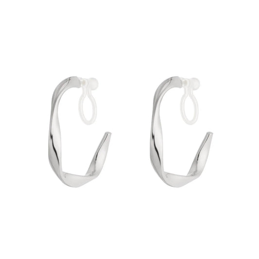 Clips Hoops Twisted silver