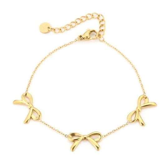 Multi Bow Bracelet Gold