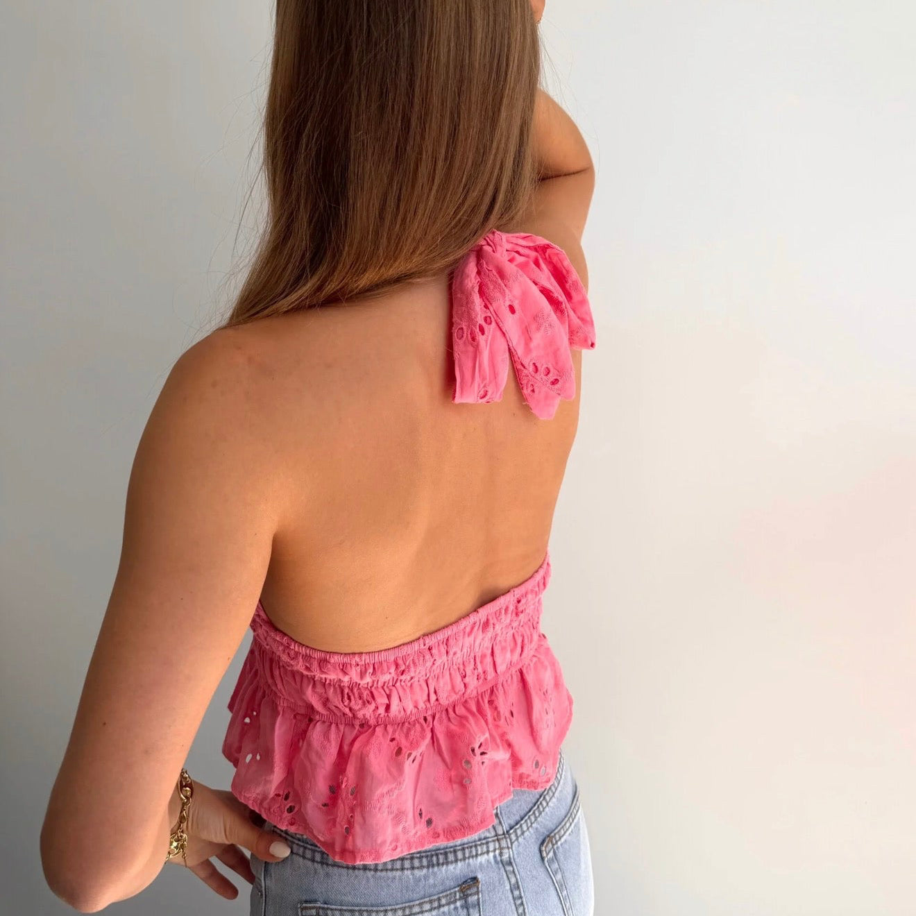 Lea Halter Blouse Pink