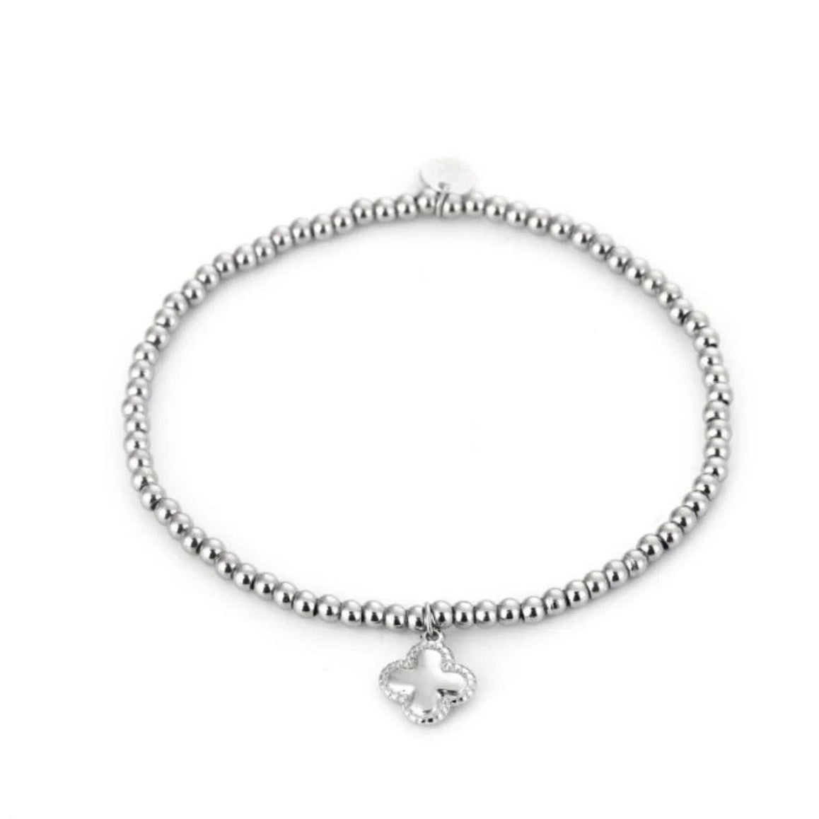 Cute Clover & Bols Bracelet Silver