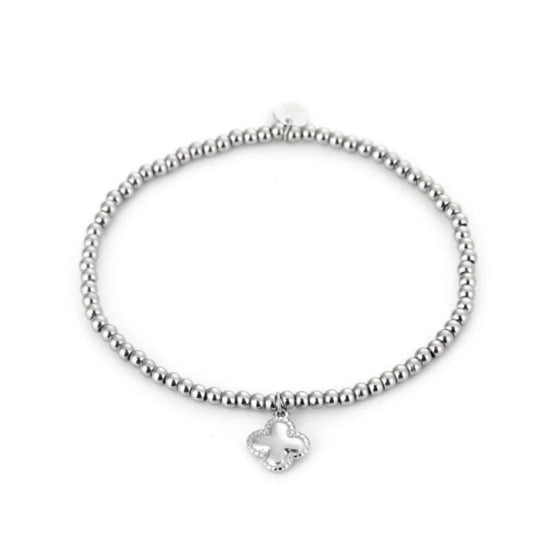Cute Clover & Bols Bracelet Silver