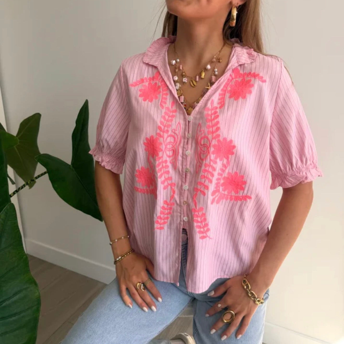 Sky Blouse Pink