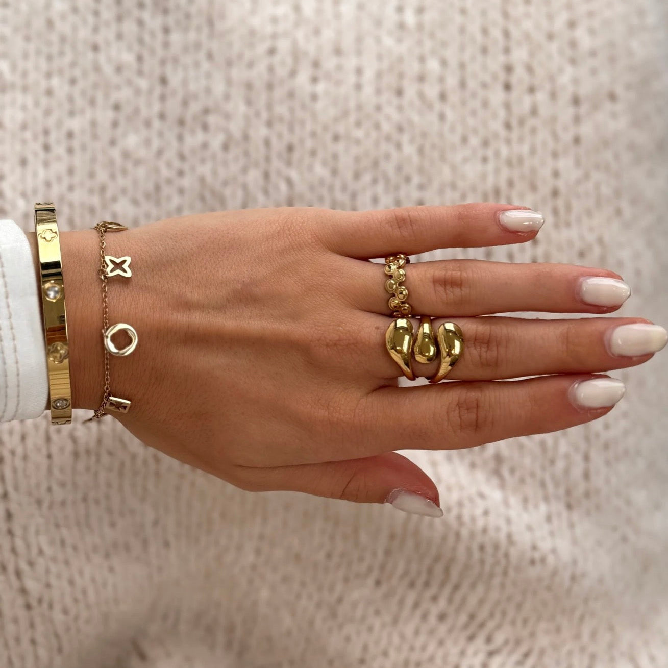 Multi Clover Bracelet Gold
