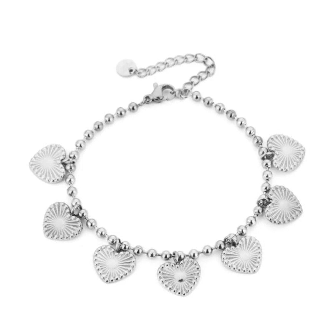 Multi Hearts Bracelet Silver
