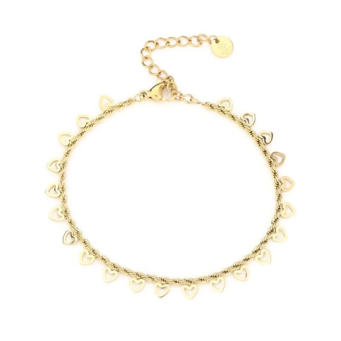 Small Hearts Bracelet Gold