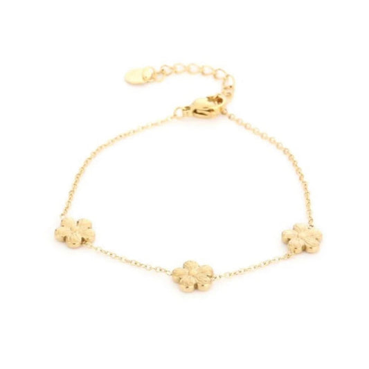 Multi flower Bracelet Gold
