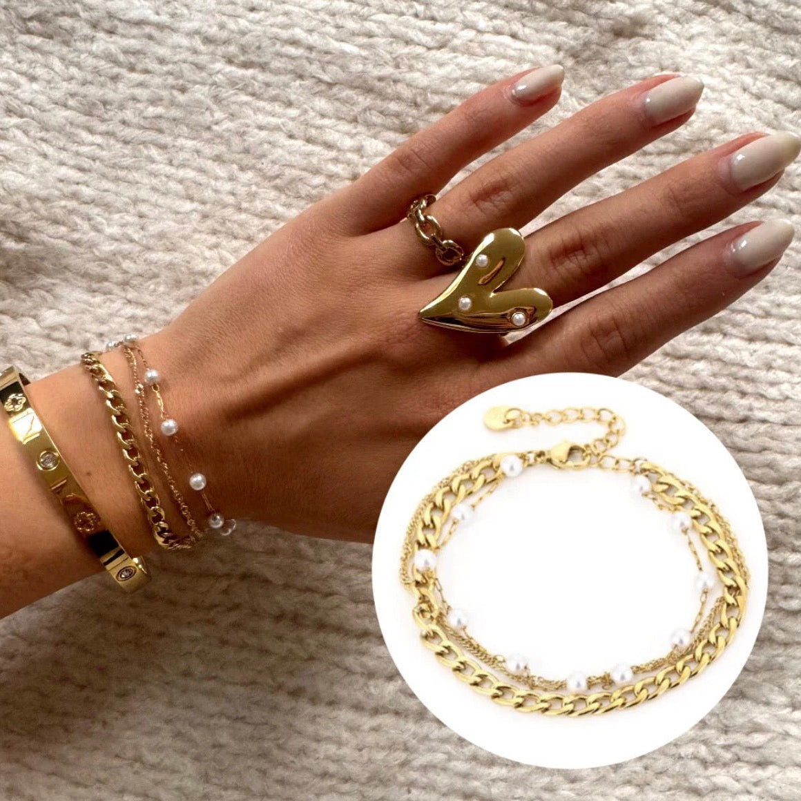 Triple Bracelet Gold