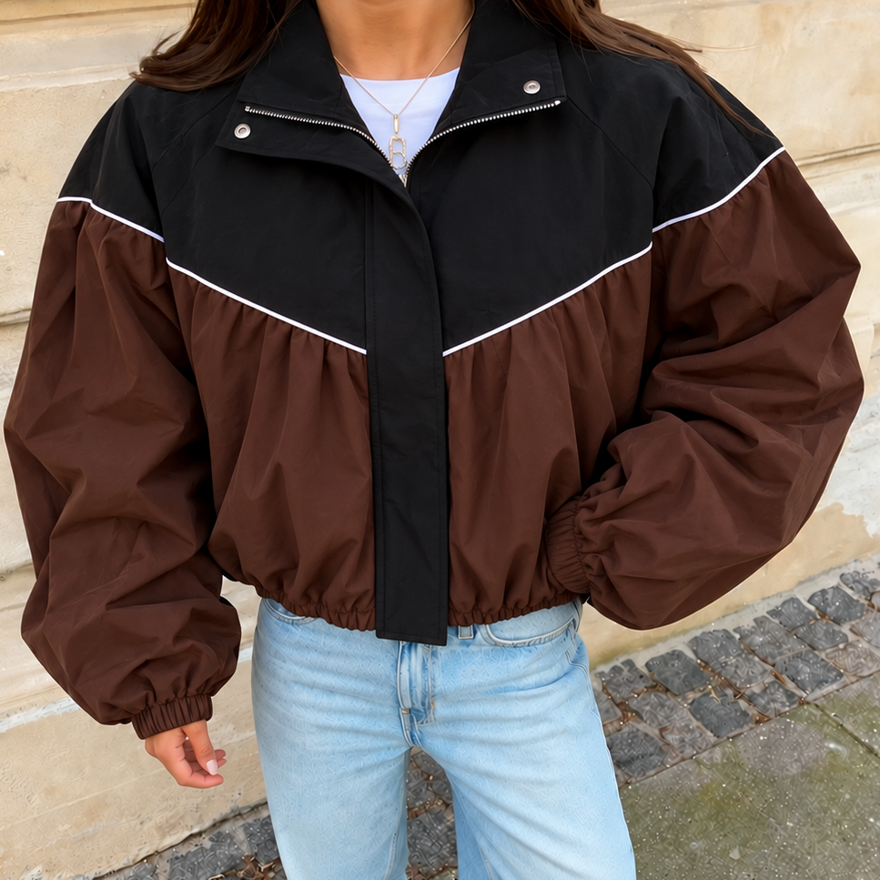 Maeve Jacket Black & Brown