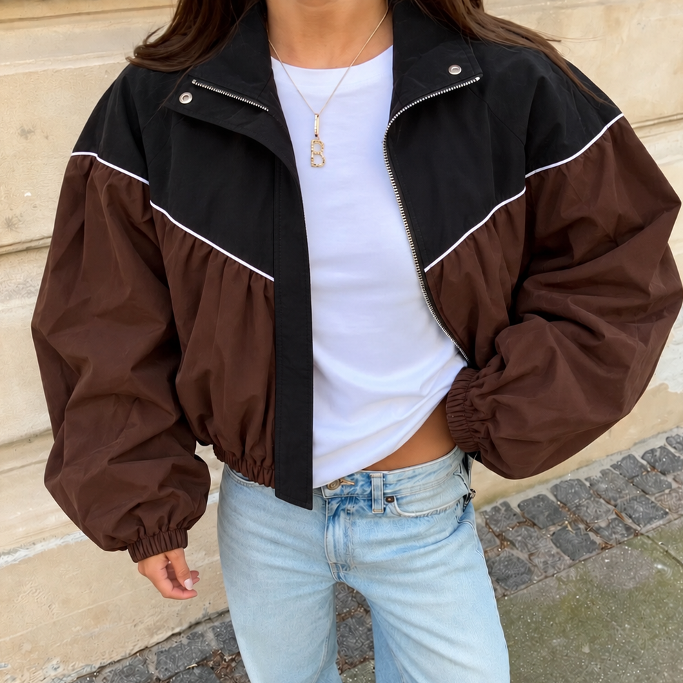 Maeve Jacket Black & Brown