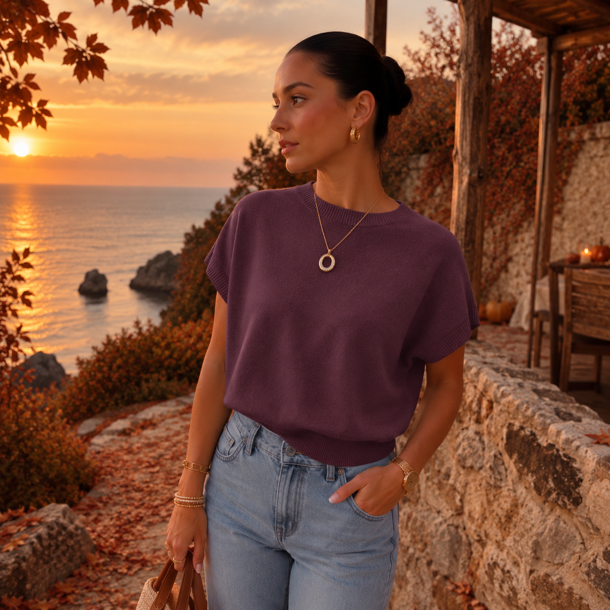 Lynn Top Dark Plum