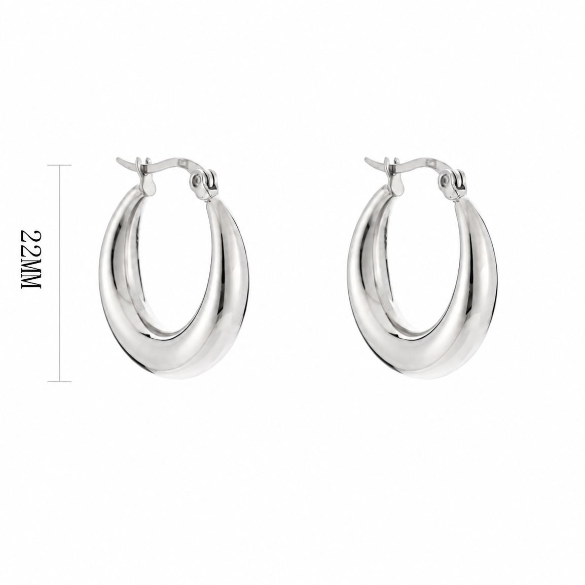 Small Nova Hoops Earrings Silver